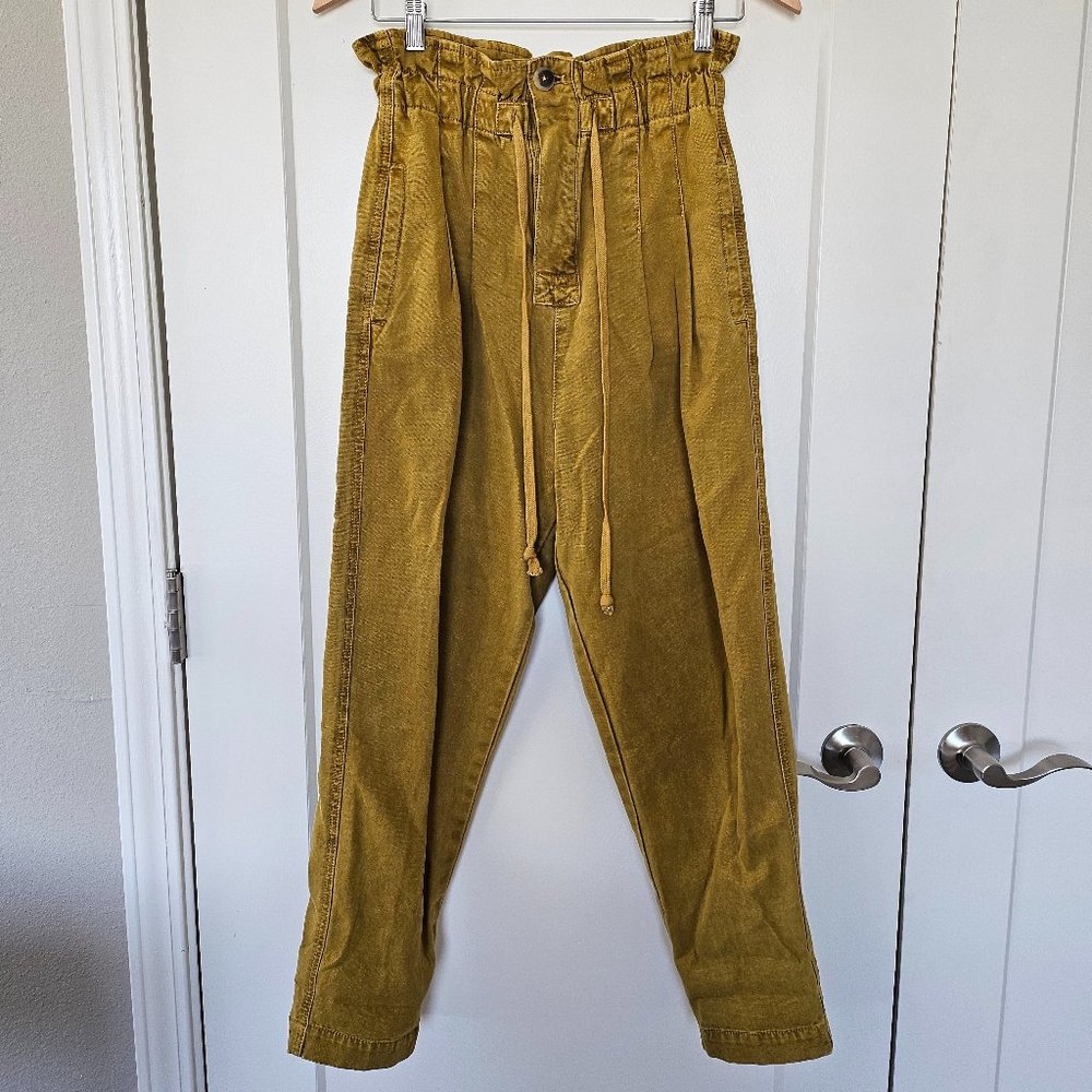 Free People Margate Pleated Trouser in Bronze